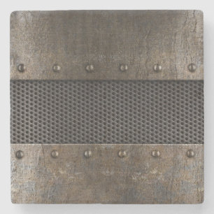 Grunge-Metal-Hintergrund Steinuntersetzer