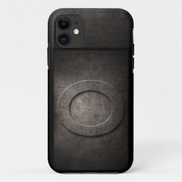 Grunge Metal Monogram iPhone Case