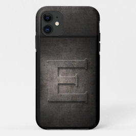 Grunge Metal Monogram Iphone Case für Ihm