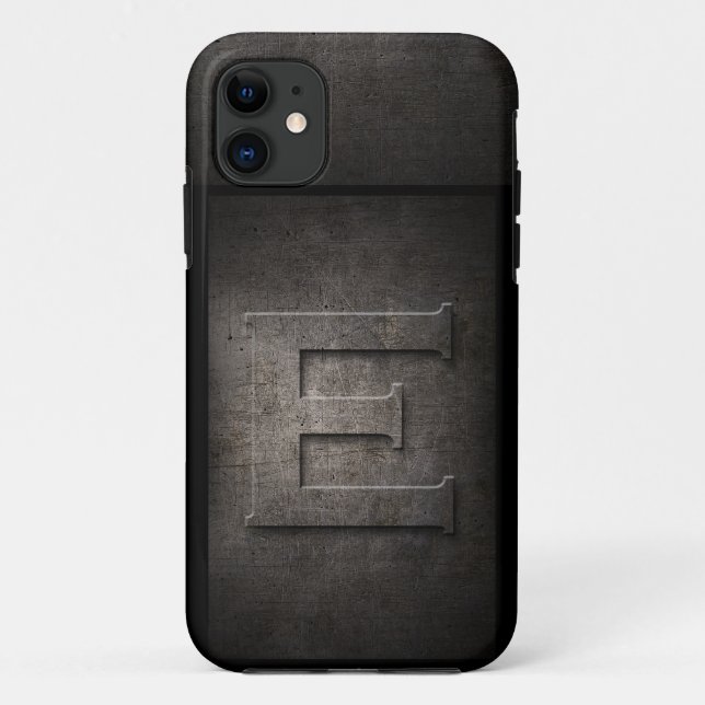 Grunge-Metal-Monogram-iPhone-Hülle für ihn Case-Mate iPhone Hülle (Rückseite)