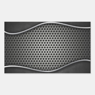 Grunge-Metallaufkleber Rechteckiger Aufkleber