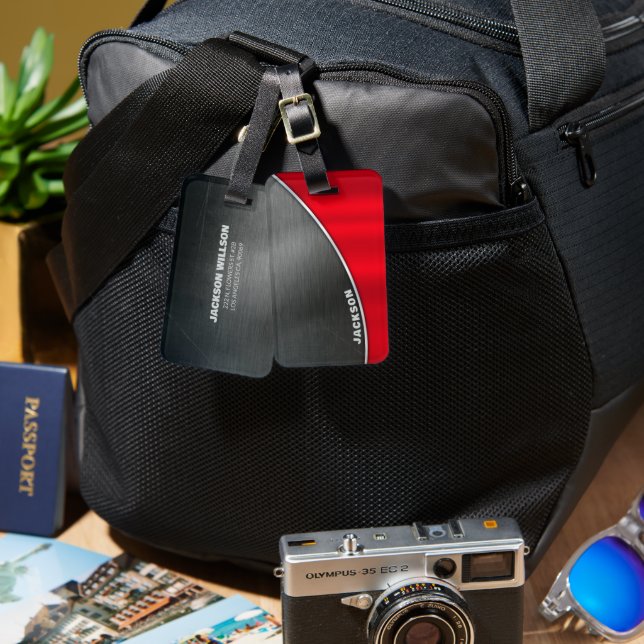 Grunge Metallic Backgrounds Gepäckanhänger (Vorderseite & Rückseite)