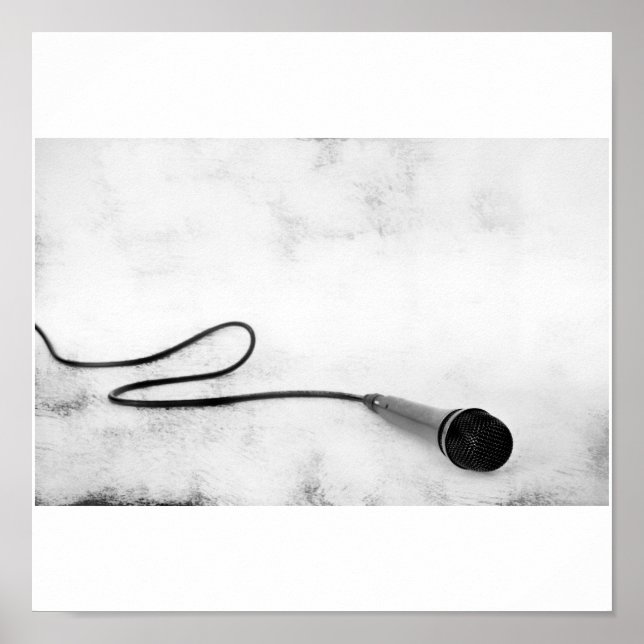 Grunge Microphon Poster (Vorne)