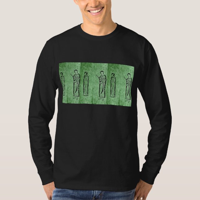 Grunge Mittelalterliche Statuen T-Shirt (Vorderseite)