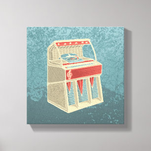 Grunge-Münzspielautomat Leinwanddruck