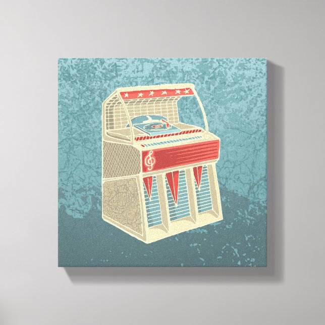 Grunge-Münzspielautomat Leinwanddruck (Vorderseite)
