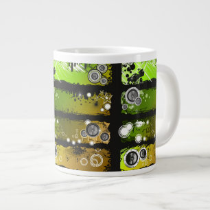 Grunge-Musik-Banner Jumbo-Tasse