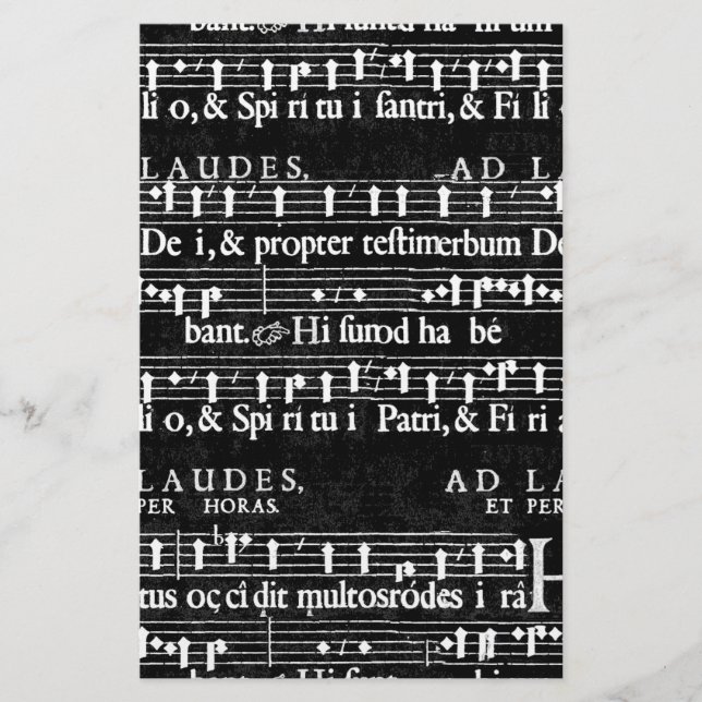 Grunge-Musiknoten Briefpapier (Vorderseite)