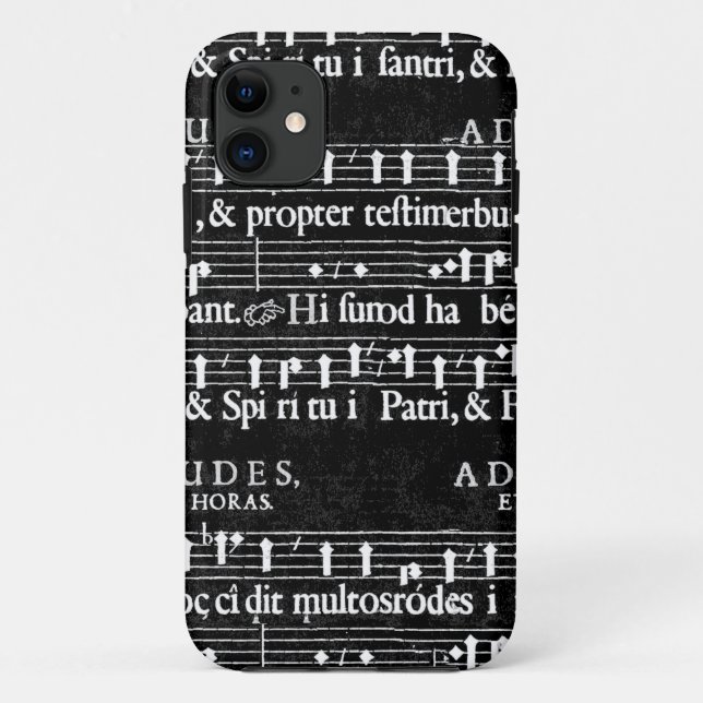 Grunge-Musiknoten Case-Mate iPhone Hülle (Rückseite)