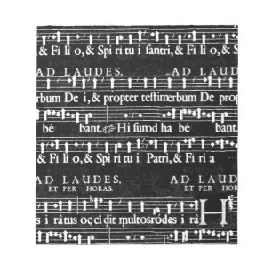Grunge-Musiknoten Notizblock