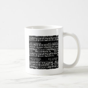 Grunge-Musiknoten Tasse