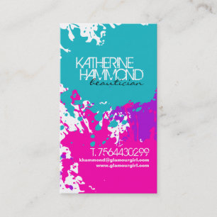 Grunge Nail Technician Business Card Visitenkarte
