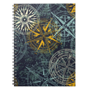 Grunge nautische Rose Wind Kompass vintage vintage Notizblock