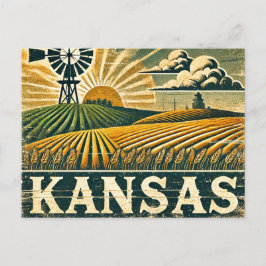 Grunge Nebraska Postkarte