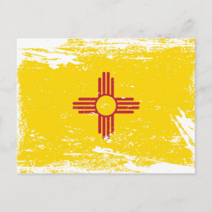 Grunge New Mexico Flag Postkarte