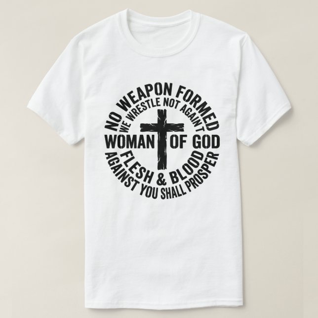 Grunge No Weapon Formed Cross T-Shirt (Design vorne)