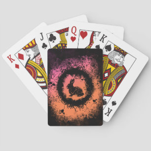 Grunge Oaster Bunny Spielkarten