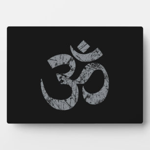 Grunge OM Symbol Spiritualität Yoga Fotoplatte