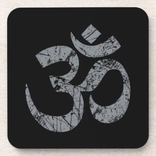 Grunge OM Symbol Spiritualität Yoga Untersetzer