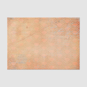 Grunge Orange Retro Art Deco Seidenpapier