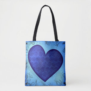 Grunge Paisley Blaues Herz