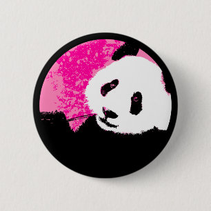 Grunge Panda. Button