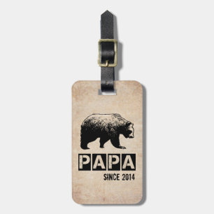 Grunge Papa Bär Vater Jahr der Vaterschaft Gepäckanhänger