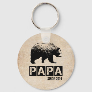 Grunge Papa Bear Jahr des Schlüsselanhängers der V Schlüsselanhänger