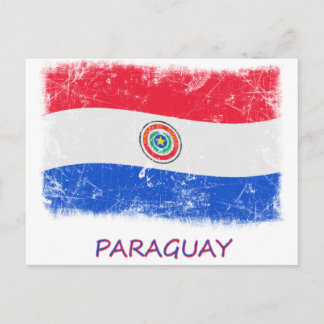 Grunge Paraguay Flag Postkarte