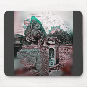 Grunge Paris Grave Mousepad
