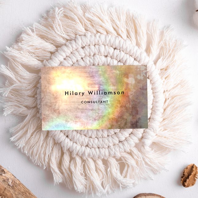 Grunge Pastel Tan Beige Visitenkarte (Von Creator hochgeladen)