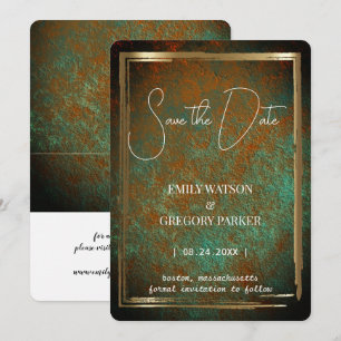 Grunge Patina Vintager Hintergrund Save the Date