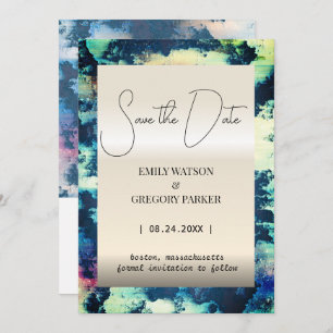 Grunge Patina Vintager Rost Save the Date metallis