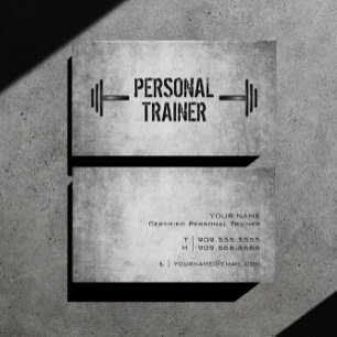 Grunge Personal Trainer Business Card Visitenkarte