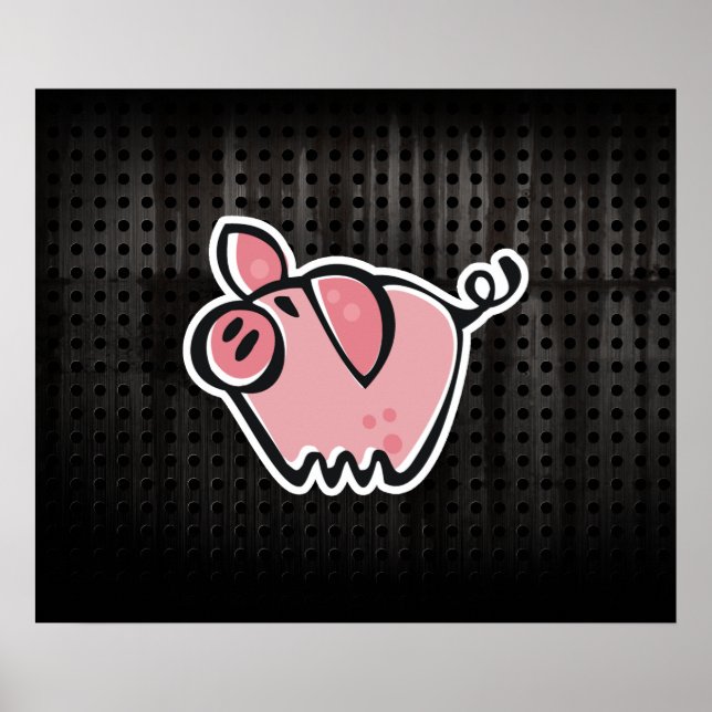 Grunge Pig Poster (Vorne)