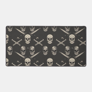 Grunge-Piratenschädel-Muster Schreibtischunterlage
