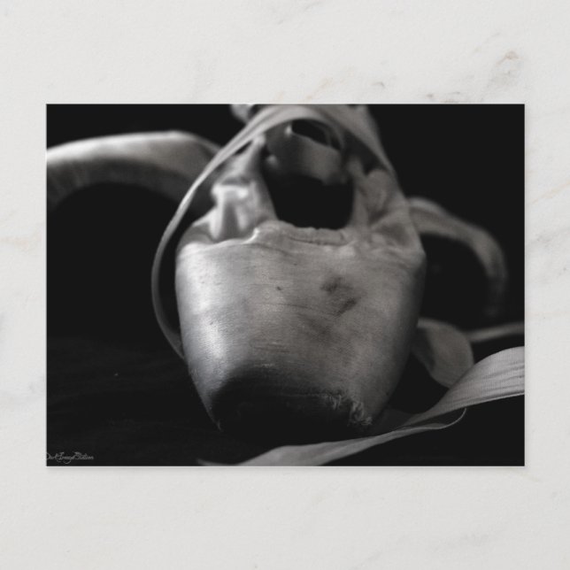 Grunge Pointe (Ballet) Schuhe Postkarte (Vorderseite)