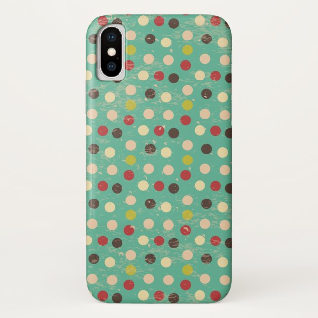 Grunge Polka Dots Pattern Case-Mate iPhone Hülle (Rückseite)