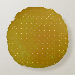 Grunge polka Punkt: Aquarellfarben Rundes Kissen