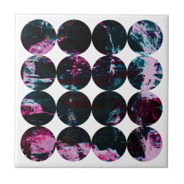 Grunge Polka Punkt Rosa Noir Kreis Schwarz Abstrac Fliese