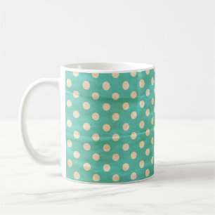 Grunge Polka Punkte nahtloses Muster Kaffeetasse