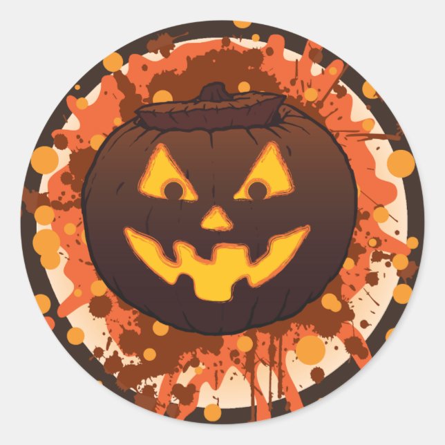 Grunge Pumpkin Small / Large Sticker Sheet (Vorderseite)