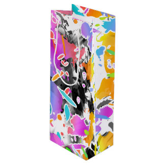 GRUNGE PUNK SPRITZER ART GESCHENKTÜTE FÜR WEINFLASCHEN