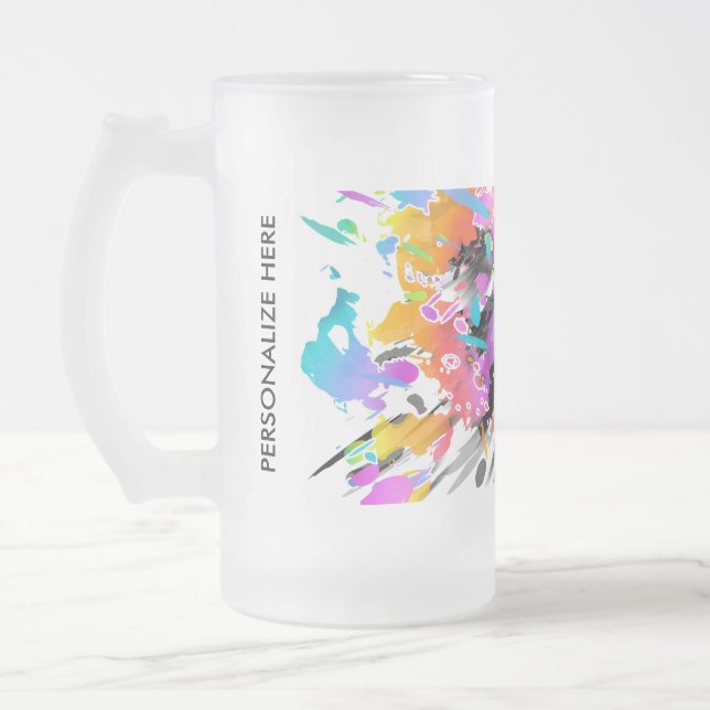 GRUNGE PUNK SPRITZER ART MATTGLAS BIERGLAS (Links)