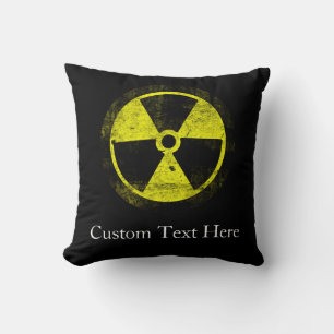 Grunge Radioactive Symbol Kissen