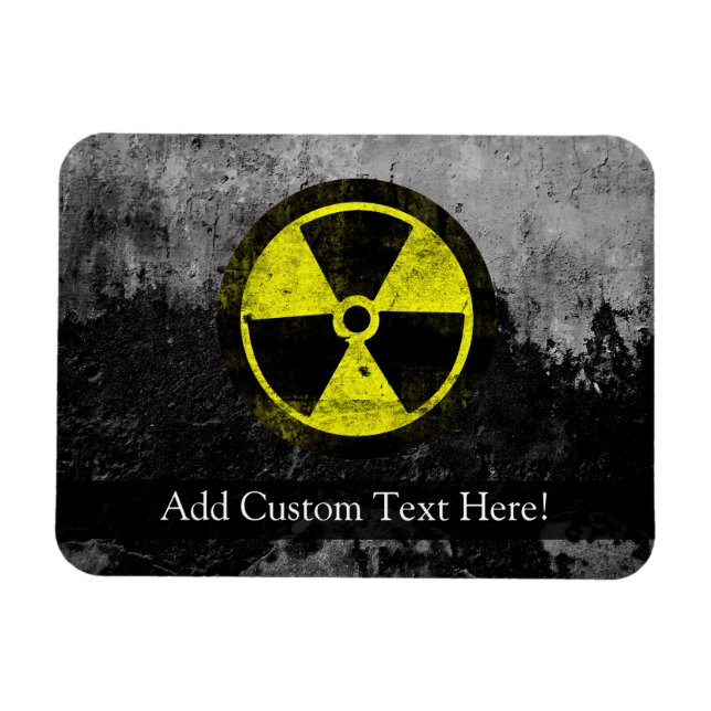 Grunge Radioactive Symbol Magnet (Horizontal)