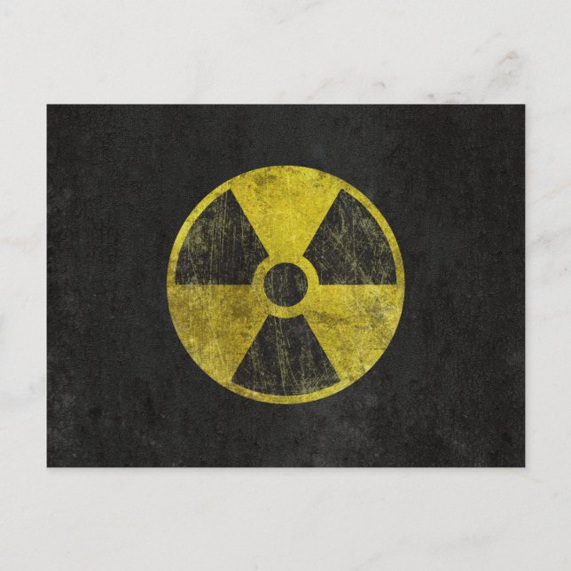 Grunge Radioactive Symbol Postkarte (Vorderseite)