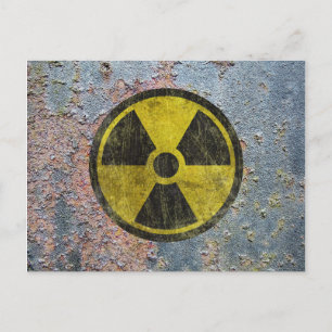 Grunge Radioaktives Symbol Postkarte