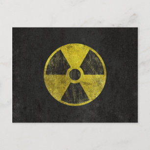 Grunge Radioaktives Symbol Postkarte