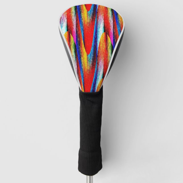 Grunge Rainbow Golf Headcover (Vorderseite)